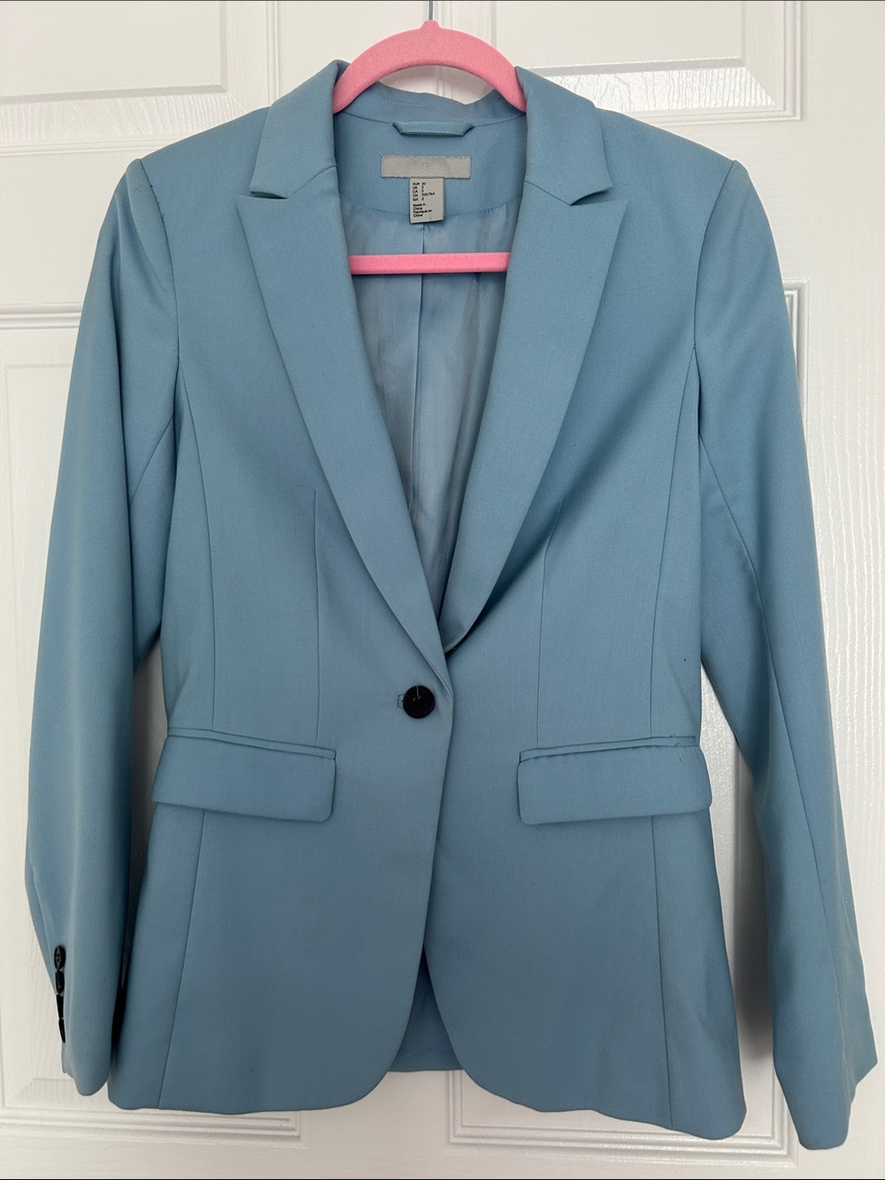 H&M Light Blue Single-Button Women's Blazer